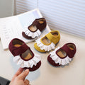 Insfrench small leather shoes  spring autumnew arrivalk-stylegirllace princess shoes soft bottom beanie shoes