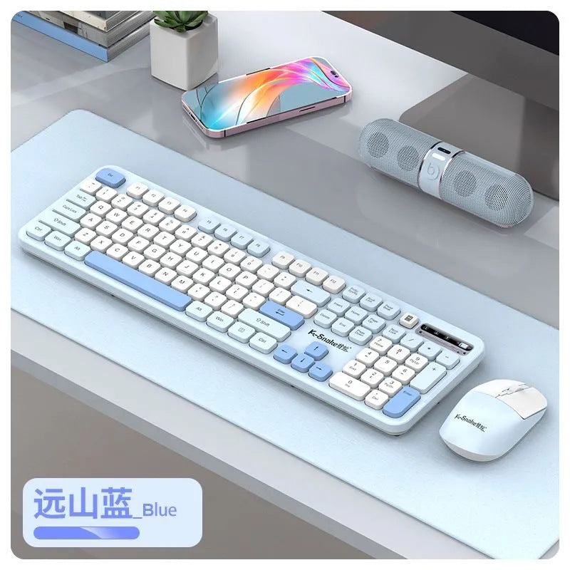Viper wk500 wireless keyboard and mouse combo - silent keys, cute design, perfect for office, business, and everyday pc use