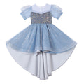 Girls' train dress summer little girl's children's day performance costume party skirt piano recital runway dress for girls