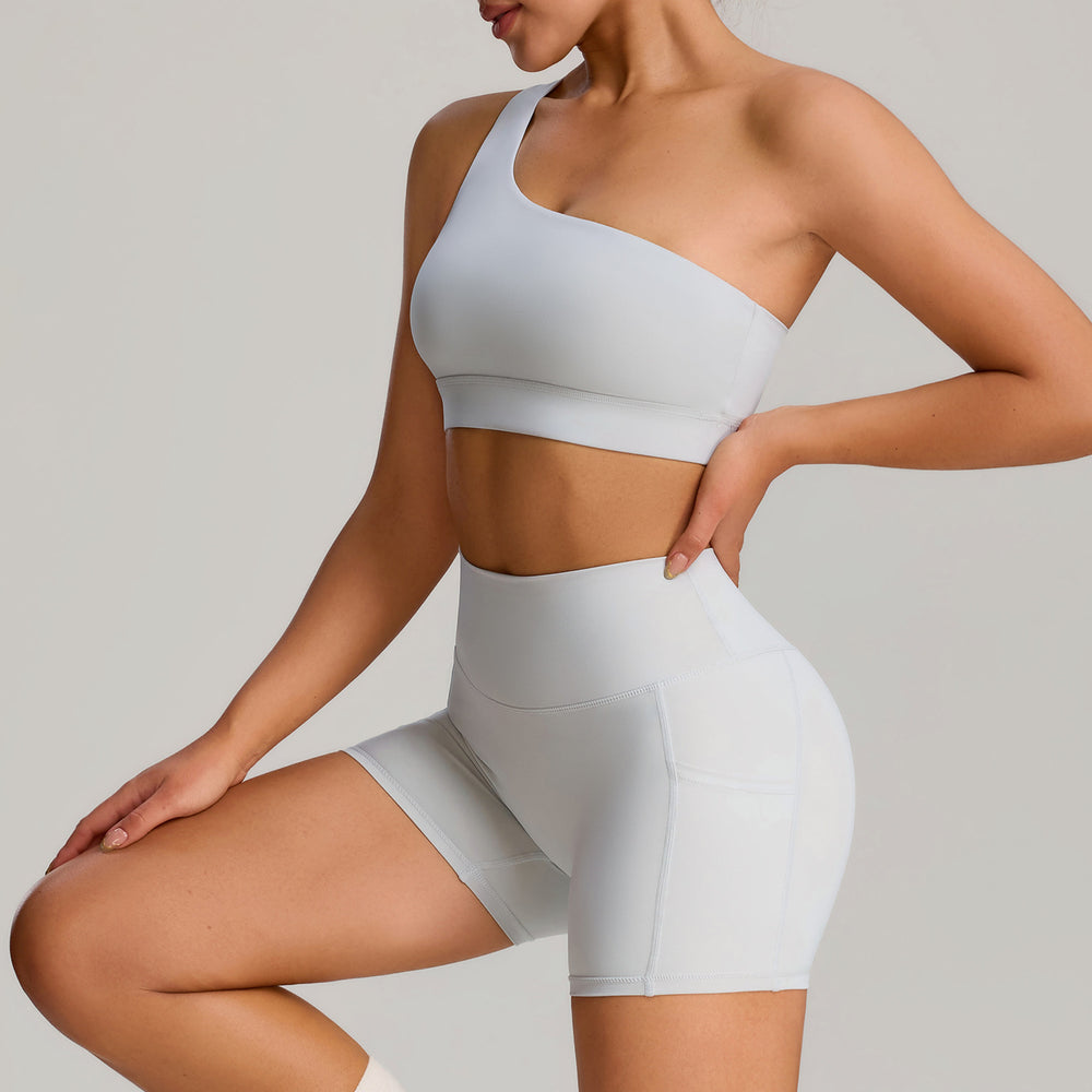 European and american style new yoga outfit set for women - summer pocket workout set, premium slim-fit activewear