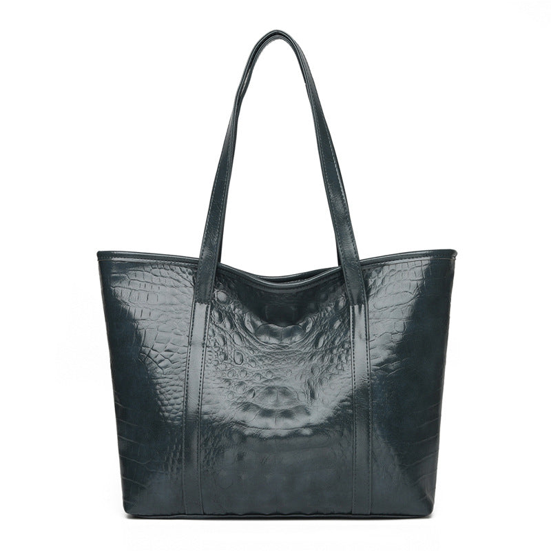 Crocodile pattern women's bag large capacity satchel bag fashioncasual shoulder bag tote bag 2022new arrival dropshipping