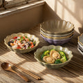 Clay salad bowl dessert soup bowl restaurant hotel high-value retro style tableware for home fruit plate noodle bowl cold bowl