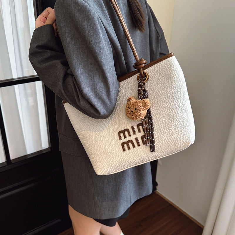 Cross-border high-end portable tote bag women's 2025 new fashion versatile shoulder bag, foreign style versatile messenger bag