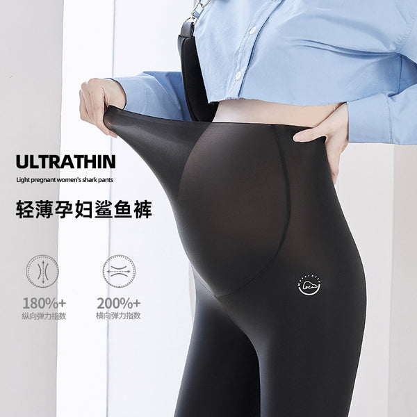 Maternity pants thin 2025 spring and summer new pregnancy support pants pregnant women Barbie pants pregnant women leggings nine-point pants