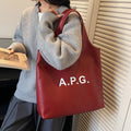 spring style lazy style bag women's bag large capacity easiest for match vegetable basket shoulder bag student class work clothing tote bag