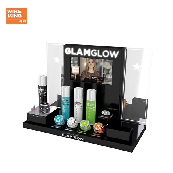Laitu Customized Acrylic Makeup Display Rack Skin Care Products Cosmetics Counter Countertop Display Rack Beauty Display
