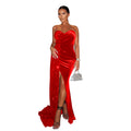 C6712 cross-border   fashion women's sexy sequin patchwork wrap dress