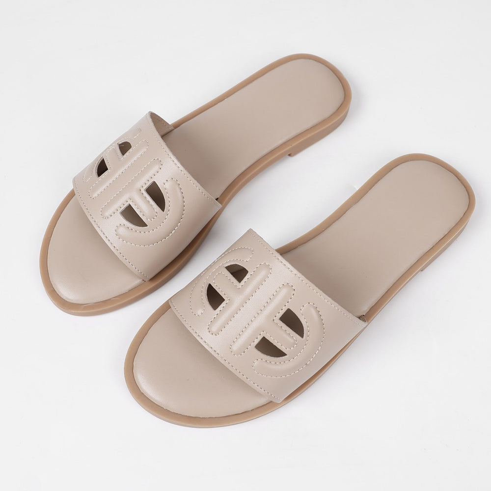 plus sizefashionfashioncasual sandals new arrivalcut out plain pure colorflats women's slippers beach flip-flops