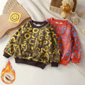 Autumn/winter kids' fleece-lined sweatshirt - warm, thickened base layer for boys and girls - korean style long sleeve pullover - wholesale
