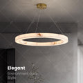 Spanish imitation marble main living room chandelier accessible luxury designer house ring-shaped elegant high-end model room circle