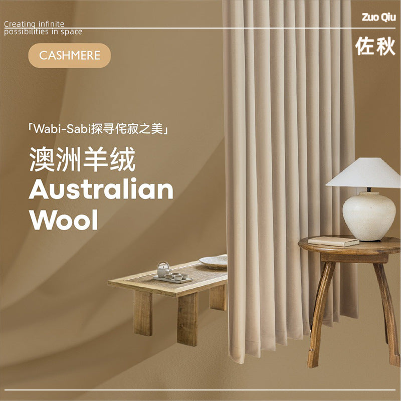 Australian cashmere velvet blackout curtains - bedroom velvet, premium french style, shaoxing keqiao curtain fabric wholesale
