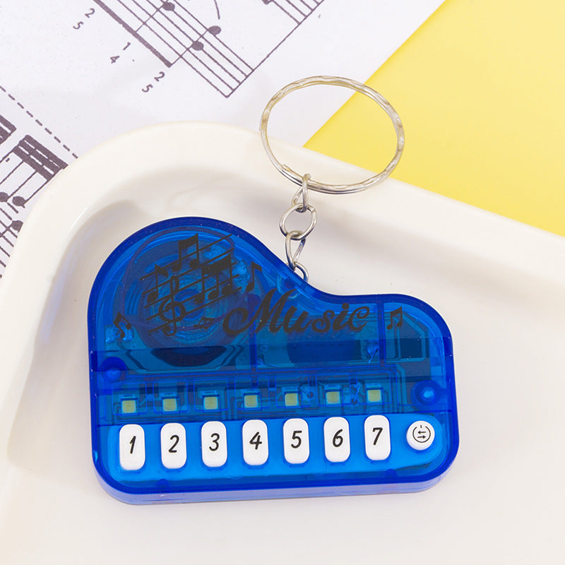 Mini pocket piano keychain - kids' electronic keyboard cartoon keychain pendant - playable, light-up creative toy