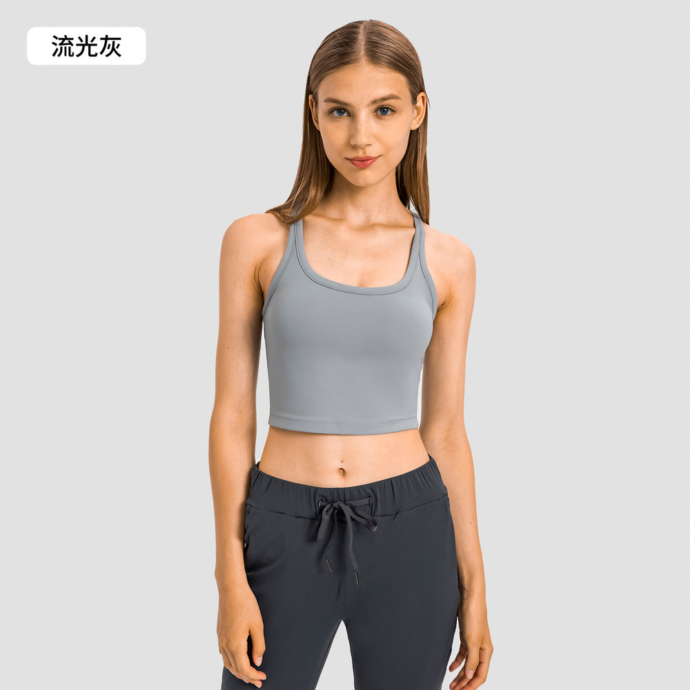 Fashioneasiest for matchnew arrival with chest pad yoga vest women's comfortable naked fitness bubble wrap sports bra s2081