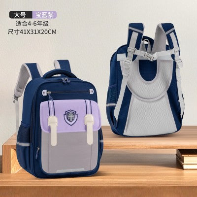 New primary school students British style children's school bag, boys and girls 1--6th grade large capacity lightweight weight backpack