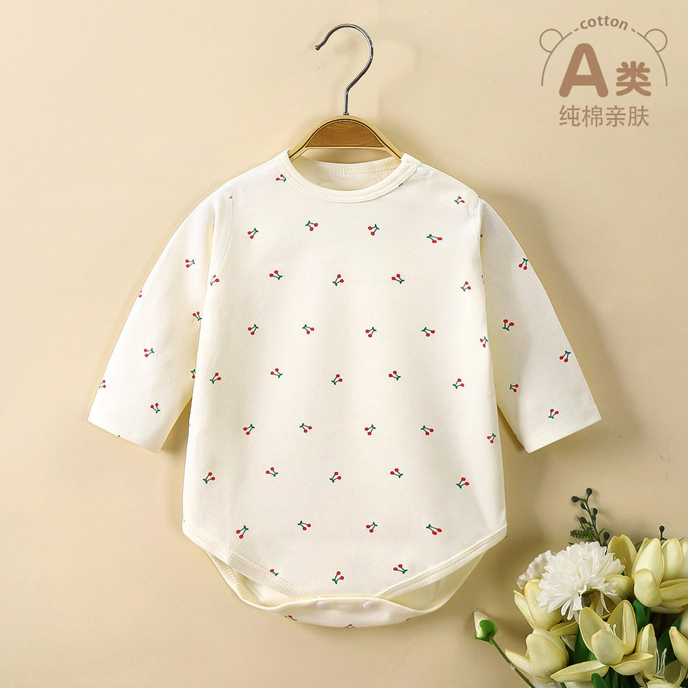Newborn baby clothes boneless thin baby jumpsuit spring & fall monk suit bag butt suit triangle khaki climbing suit