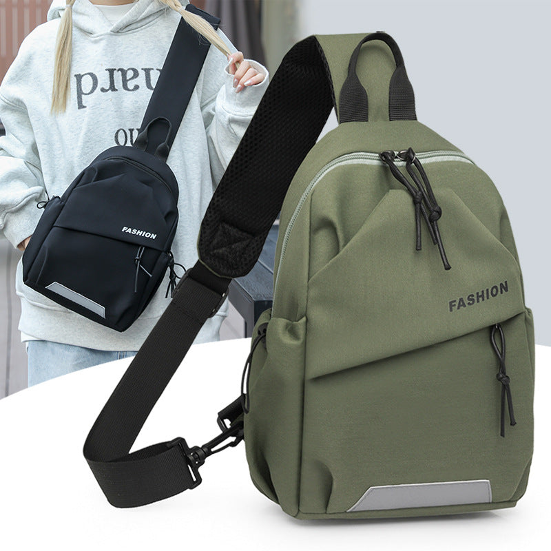 Cross-border new casual messenger bag women's trend simple student portable shoulder bag large capacity commuter fashion breast bag