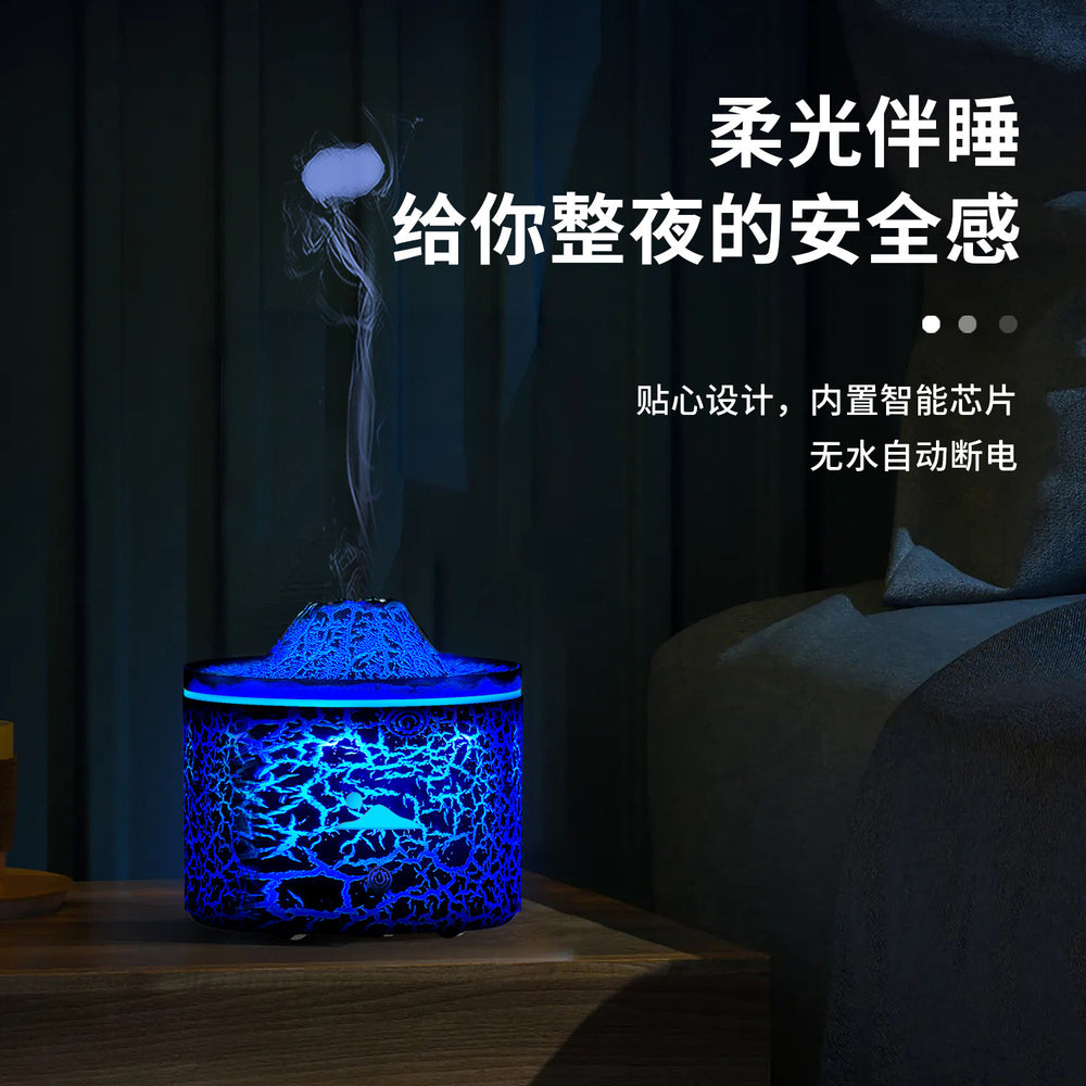 Aromatherapy machine for home desktop humidifier artificial smoke ring flame cross-border fragrance automatic fragrance machine wood grain