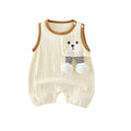 New arrival kidsfashion style vest wide shoulder jumpsuit summer boys newborn summer cartoon jumpsuit
