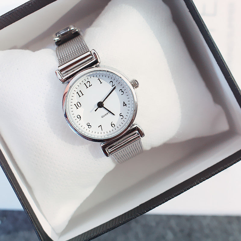 Women's fashion watch - elegant, retro, trendy, korean style, minimalist small round bracelet watch for students and export