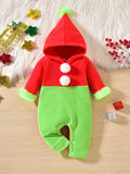 Baby christmas party outfit patchwork romper
