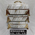 Export cross-border 3pcs square high-end insulated lunch box 4l-5l-6l food warmer container
