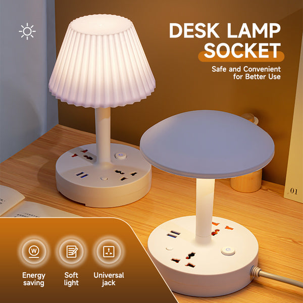 Cross-border special universal hole desk lamp socket integrated multi-function USB socket patch board European, American and British power strip