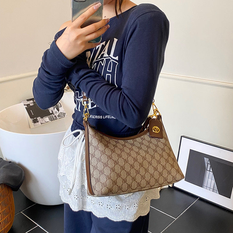 Cross-border high-end presbyopia armpit bag women's 2025 new fashion versatile casual foreign style commuter shoulder messenger bag