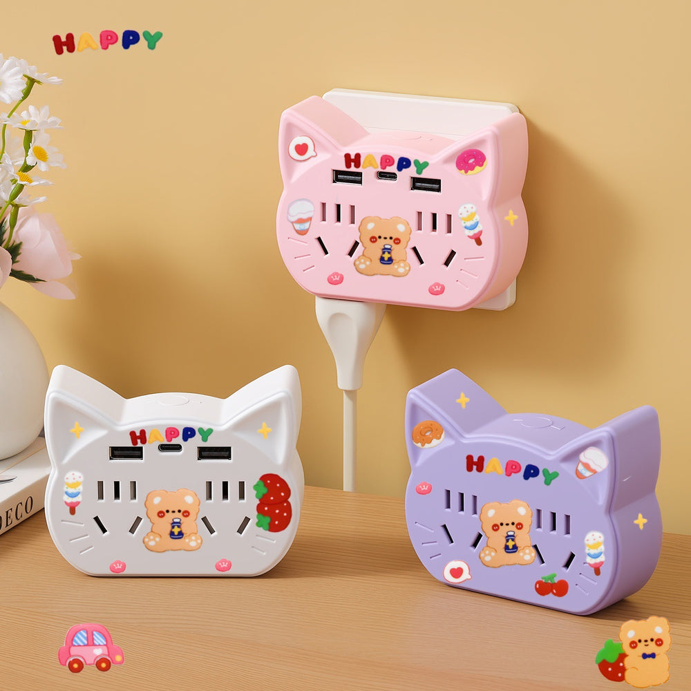 One-to-multiple socket wireless converter plug board multifunctional usb multi-hole for home mini portable smart plug strip