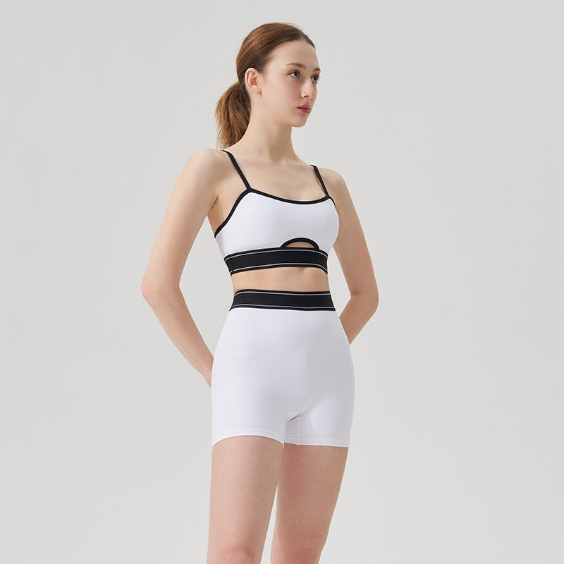 New arrival cross-border sports bra threaded yoga suit bra running fitness topsfashion suspender yoga suit