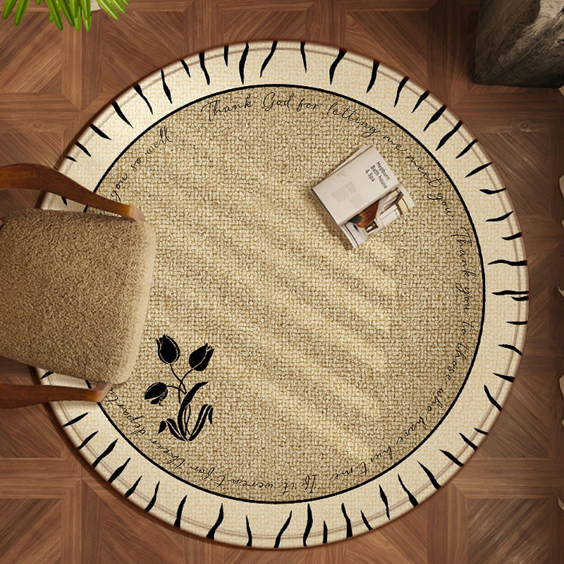 Cream wind round carpet light luxury high sense living room coffee table bedroom bedside cloakroom dresser chair floor mat