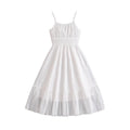 big kids' girls' clothing: spring/summer  new arrivals - european and american fashion, versatile sleeveless camisole dress with elegant flared skirt for children