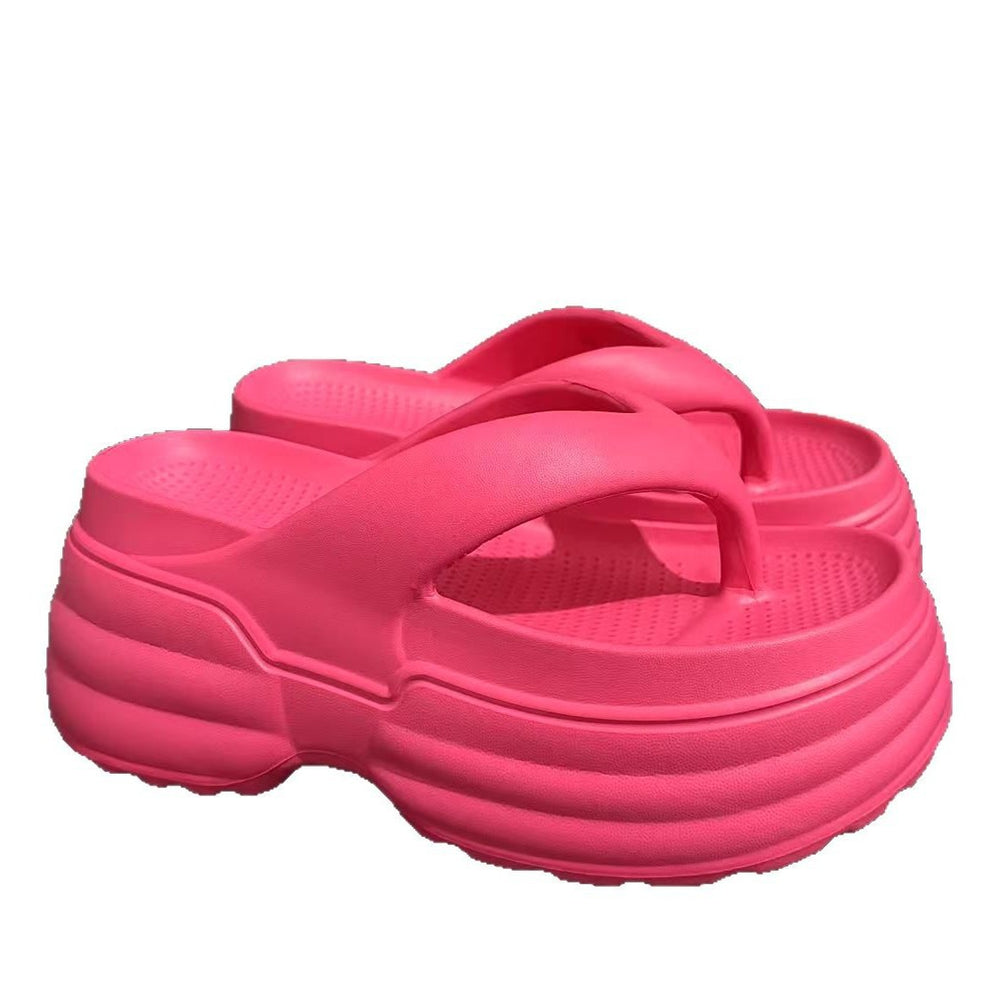 9cm height increasing slippers women's thick sole flip flops women's flip flops women's shoes outwear 2024new women's sandals wholesale