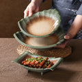 Melamine dinnerware plates - retro commercial dinner plates for restaurants, hotel stir-fry dishes, and unique deep plates for plating