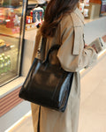 2025 new large capacity bag spring/summer fashionable elegant work commute genuine leather crossbody tote handbag - direct sales
