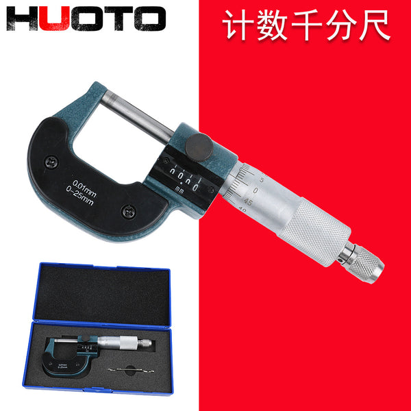 Outer Diameter Micrometer 0-25/50/75/100mm Thickness Gauge Micrometer High Precision Counter Micrometer
