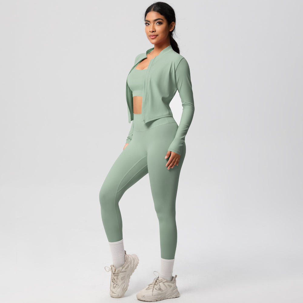new cloud-like outdoor casual fitness activewear set - quick-dry compression running training yoga suit (3-piece)