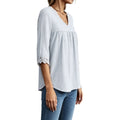 summer european and american casual women's pullover jacquard v-neck solid color blouse