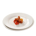 Wholesale flat plate shallow plate pure white ceramic plate for home dish plate hotel western food steak plate dish western tableware