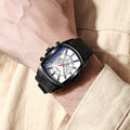 New barrel-shaped blue light glass large dial men's watch trendy quartz watch men's wristwatch factory wholesale