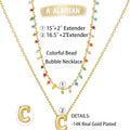 European and american cross-border hot-selling real gold brass electroplated fashion full circle colorful seed bead tassel women's elegant necklace