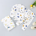 Wholesale autumn/winter baby thermal underwear sets for boys and girls, pure cotton newborn infant home wear - dropshipping available