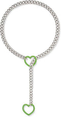 Green love plus silver chain