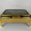 Thickened stainless steel buffet warming cabinet with hinged lid - ideal for hotel buffets and cafeterias