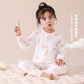 Kids' 100% cotton thermal underwear set - boys' and girls' spring/autumn warm printed pajamas