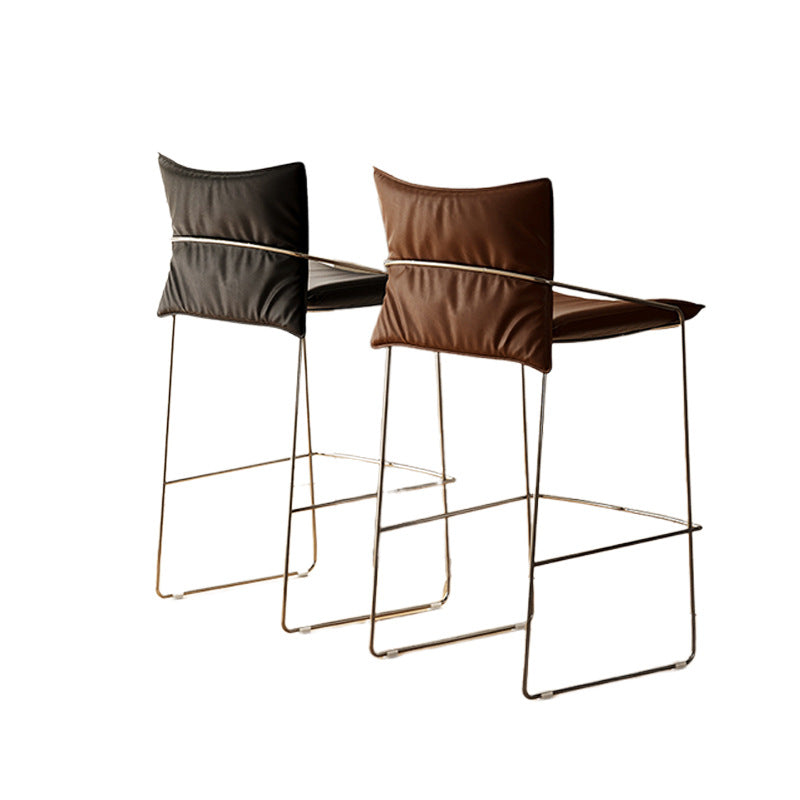 Retro bar chair casualfor home soft backrest high stool medieval style casual makeup chair creative designer chair