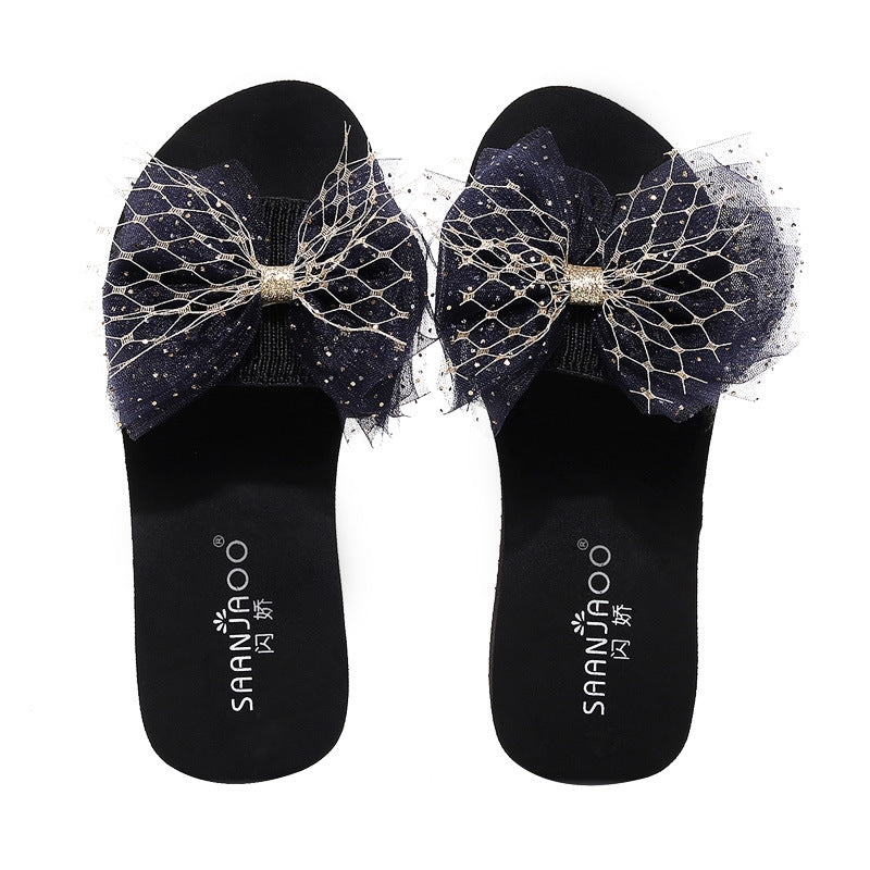 Spring/summer anti-slip platform sandals & slides for women - new 2025 collection - bow detail, high heel, slimming & height increasing
