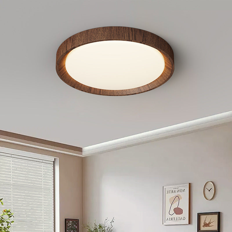 [Strict selection] Advanced sense wabi-sabi wind home eye protection full spectrum room light retro walnut pattern study lamp