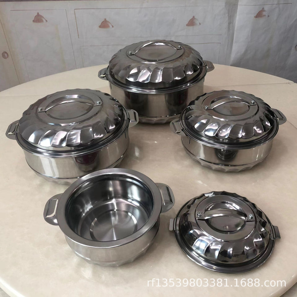 stainless steel foreign trade insulation box soup pot 4pcs 7 pcs 8pcs piece set