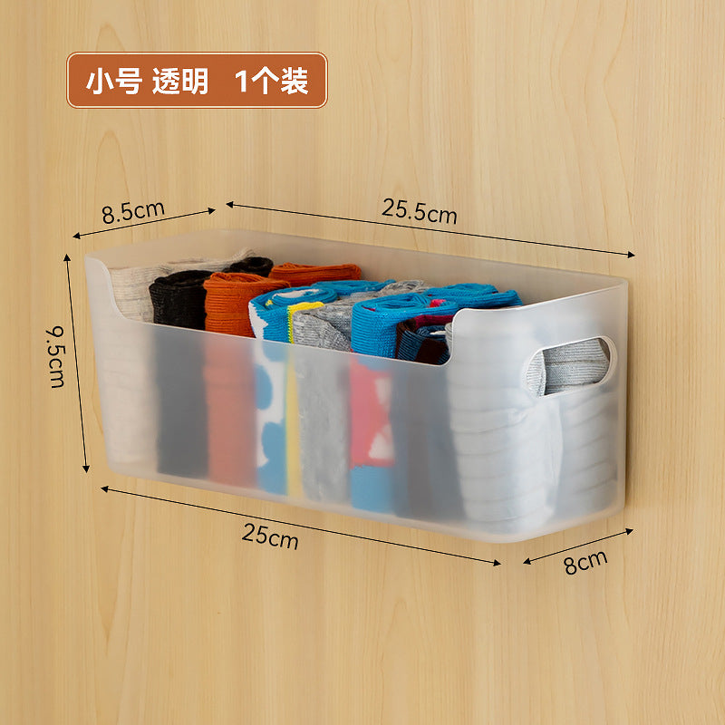 Bathroom wall-mounted underwear storage box Plastic finishing underwear storage box Wall-mounted non-punching socks storage box