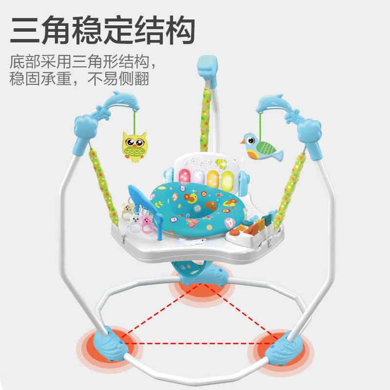 Cross-border Baby Multifunctional Jumping Chair Children's Music Lighting Jumping Chair Fitness Chair Seat Swing Chair Game Table